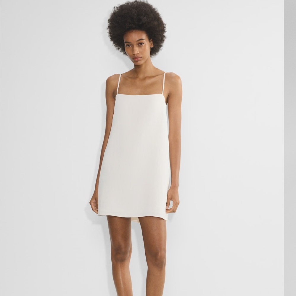 Aritzia Renewal Dress White Spaghetti Strap Dress